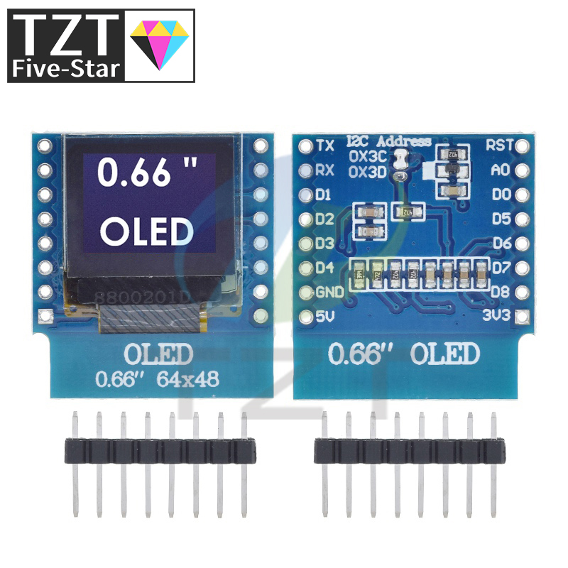 Smart Garden Esp32 - TZT 1/3 шт. 0,66-дюймовый модуль OLED-дисплея