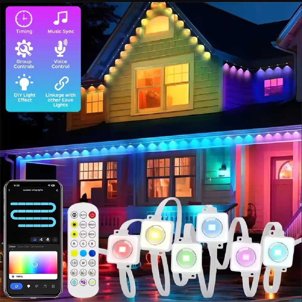 Smart Garden Outdoor - Умная RGBIC-подсветка для карнизов 15М/30М/45М/60М/90М с