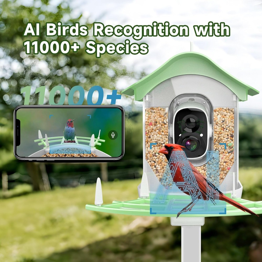 Умная кормушка для птиц на сол – обзор и цена Smart Bird Feeder Camera