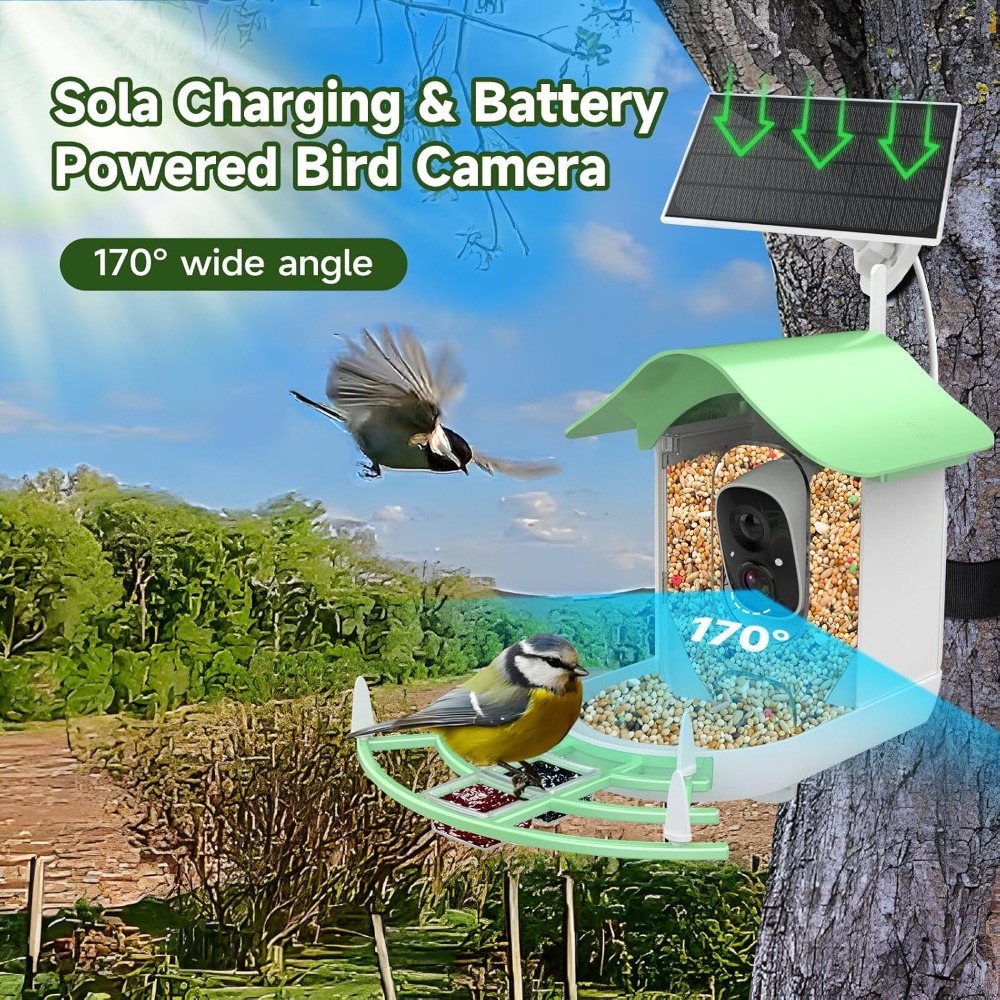 Умная кормушка для птиц на сол – обзор и цена Smart Bird Feeder Camera