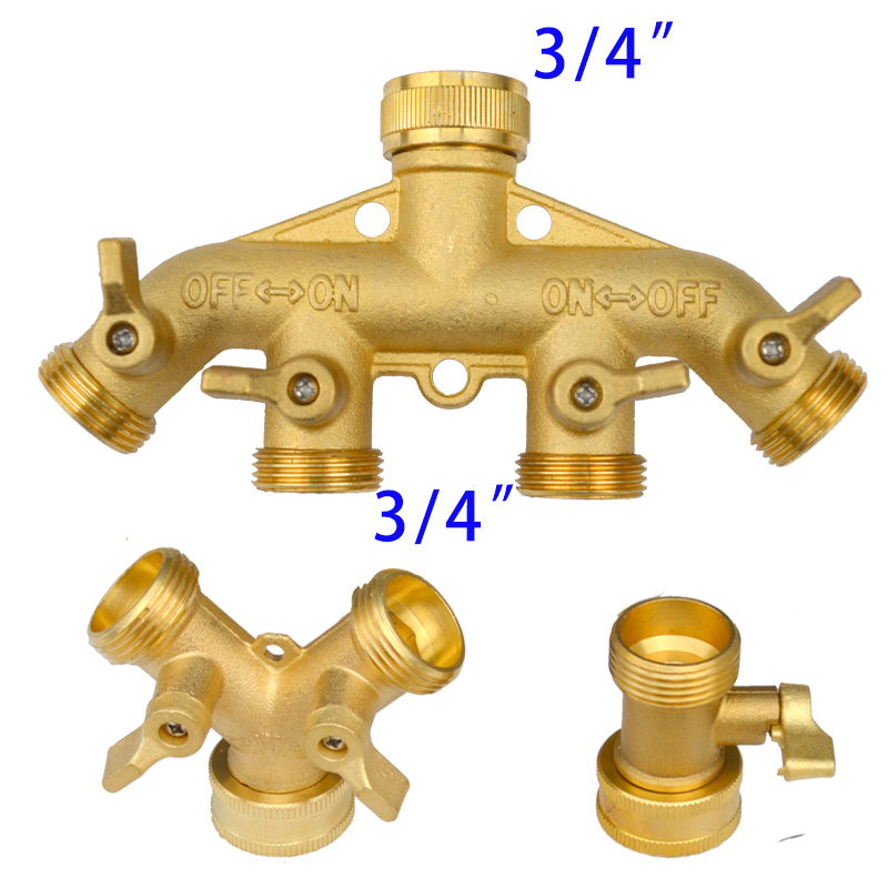 Сверхмощный латунный 1-2-4-ход – обзор и цена Smart Garden Hose Valve