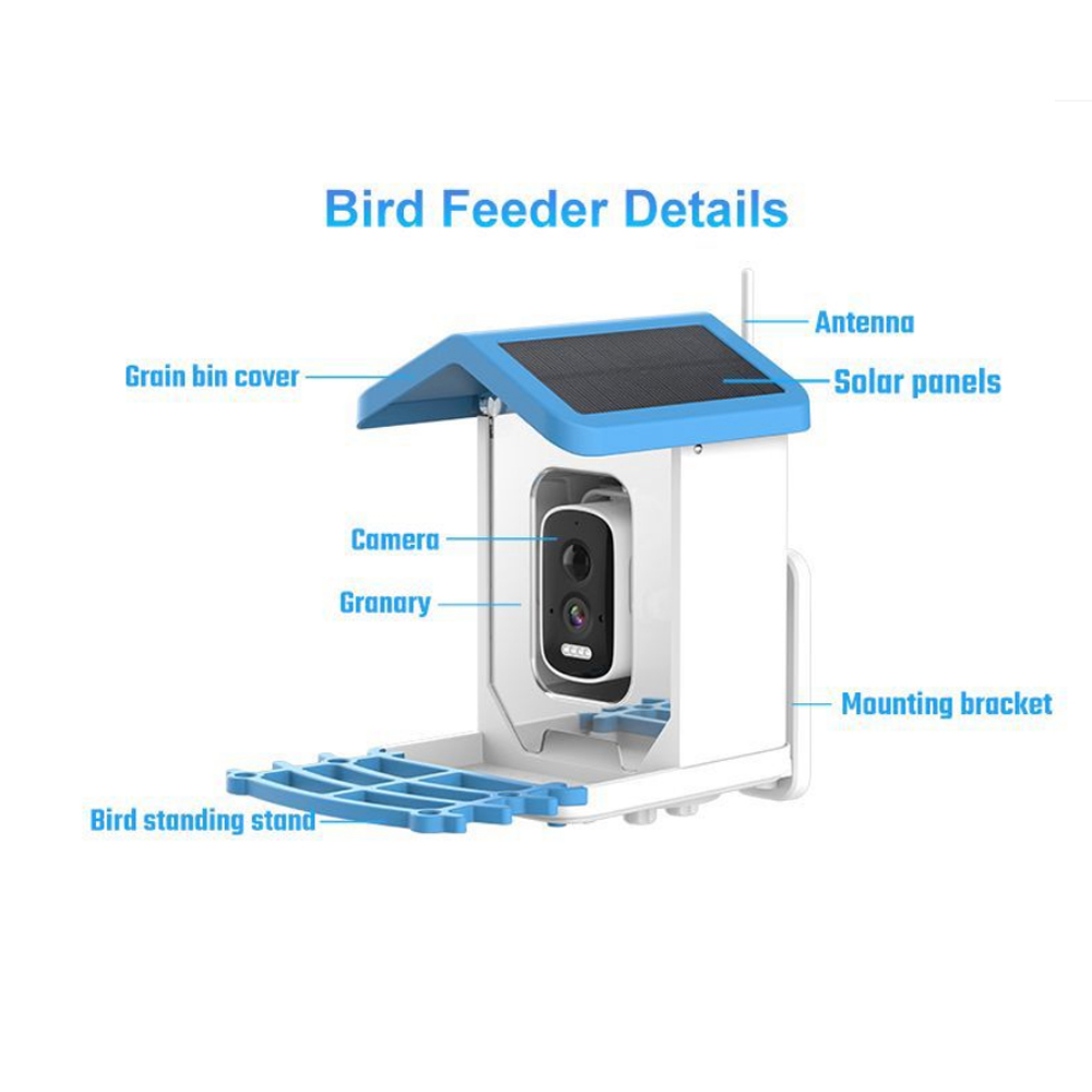 Солнечная Wi-Fi камера 5 МП с  – обзор и цена Smart Bird Feeder Camera